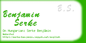 benjamin serke business card
